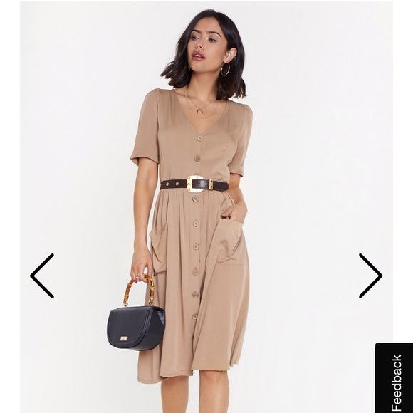 Nasty Gal Dresses & Skirts - Nasty gal Button Front Midi Smock Dress
